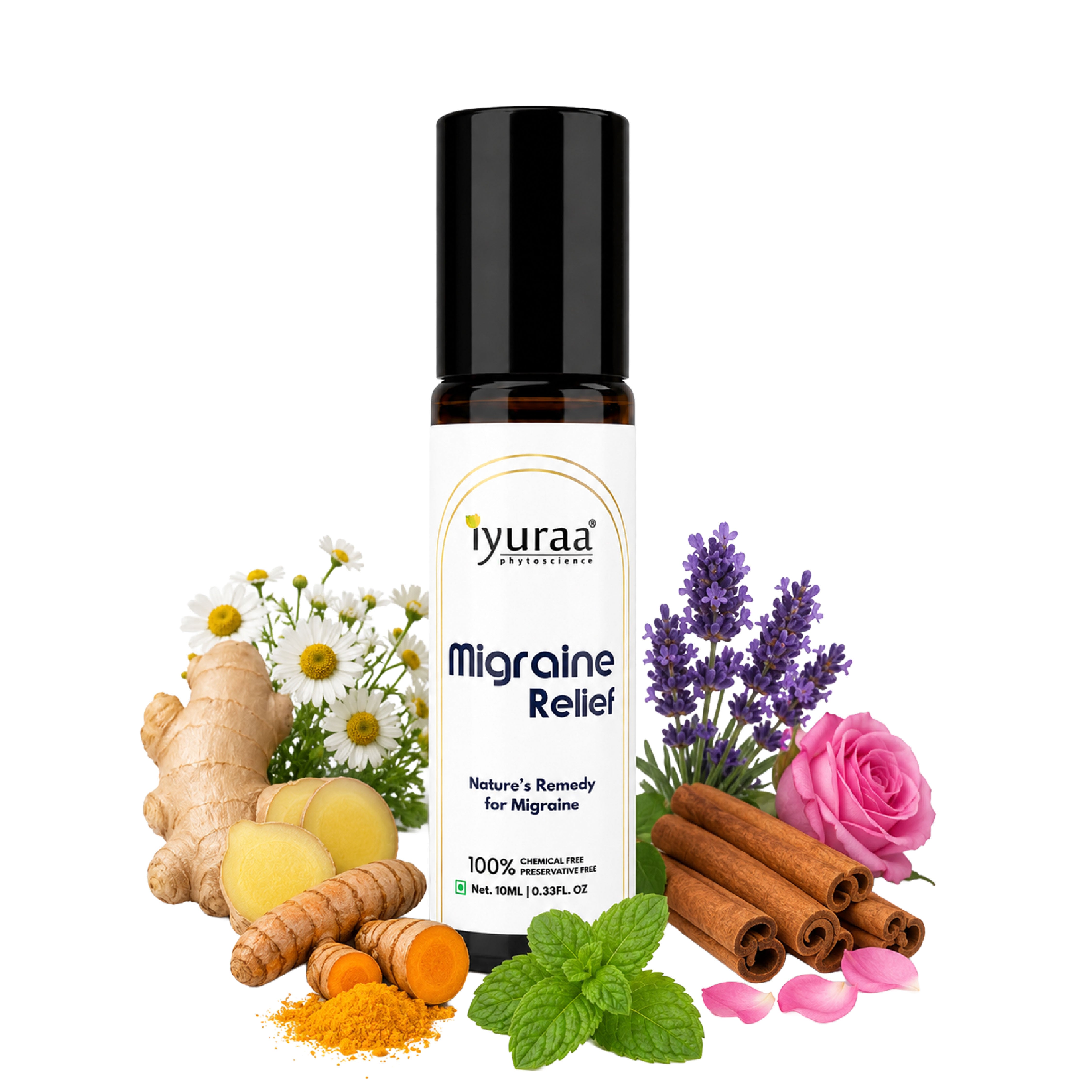 Migraine Relief Roll-On, Nature's Remedy, 100% Chemical Free, Preservative Free