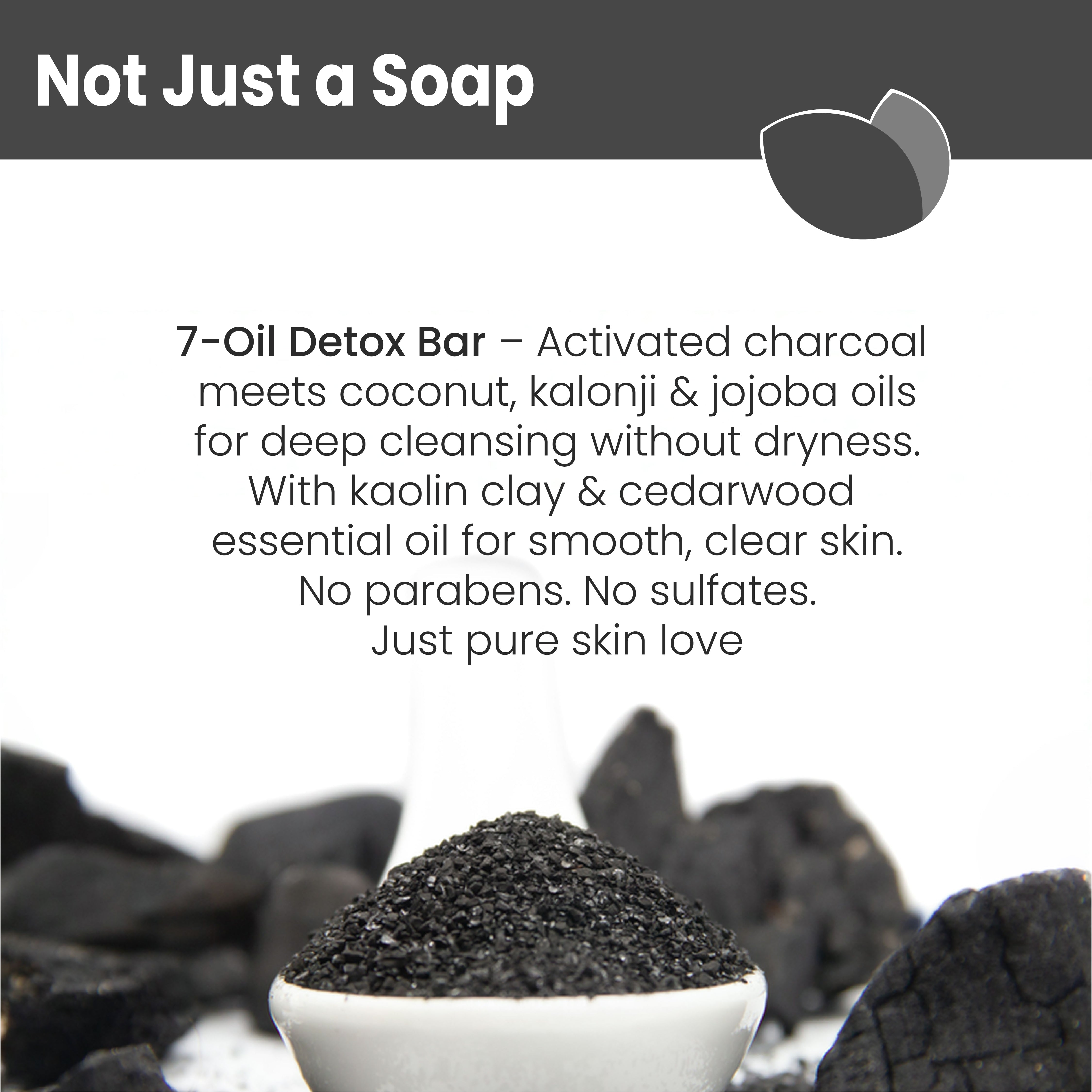 Lathering Charcoal Soap on skin