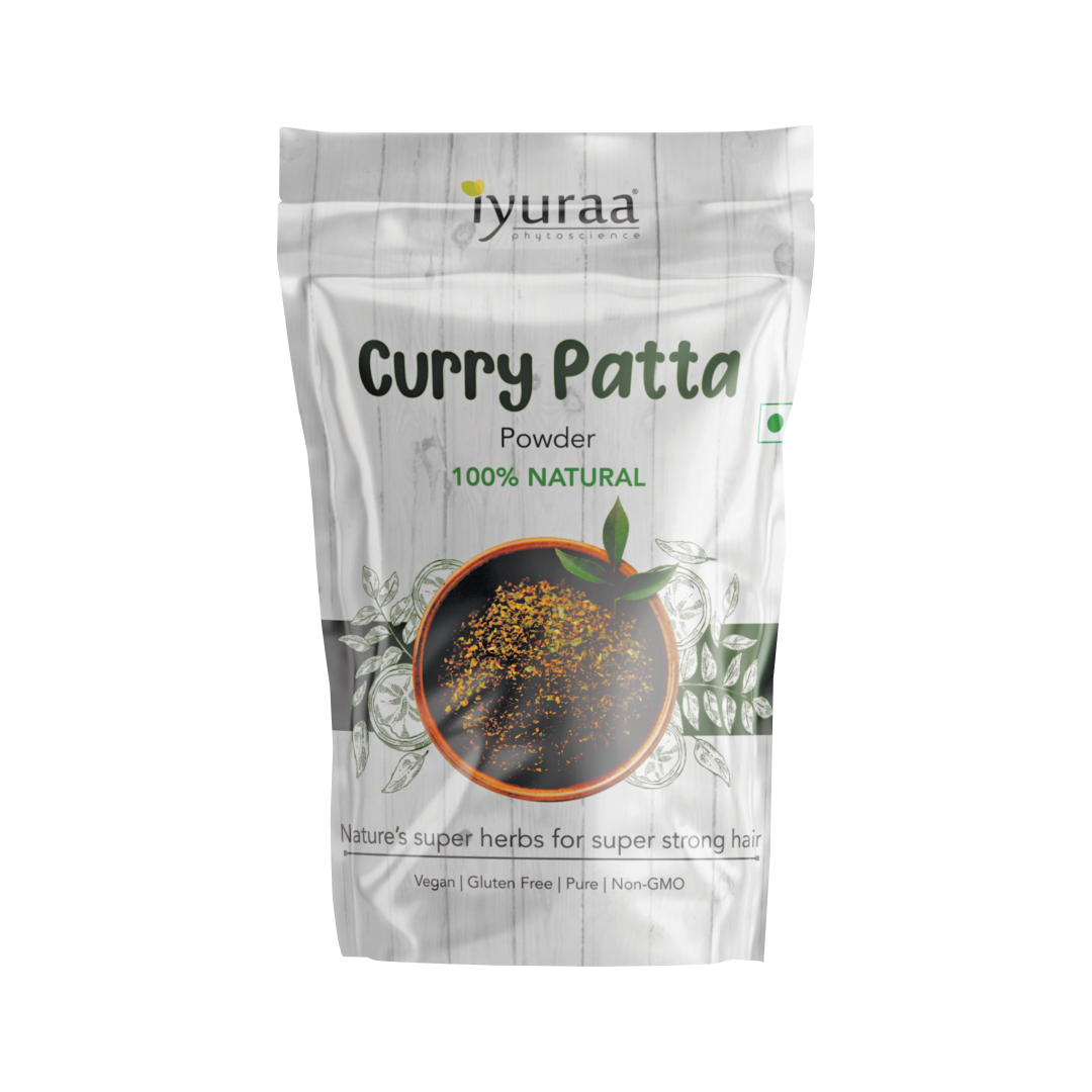 Curry Patta Hair Pack front view in packaging