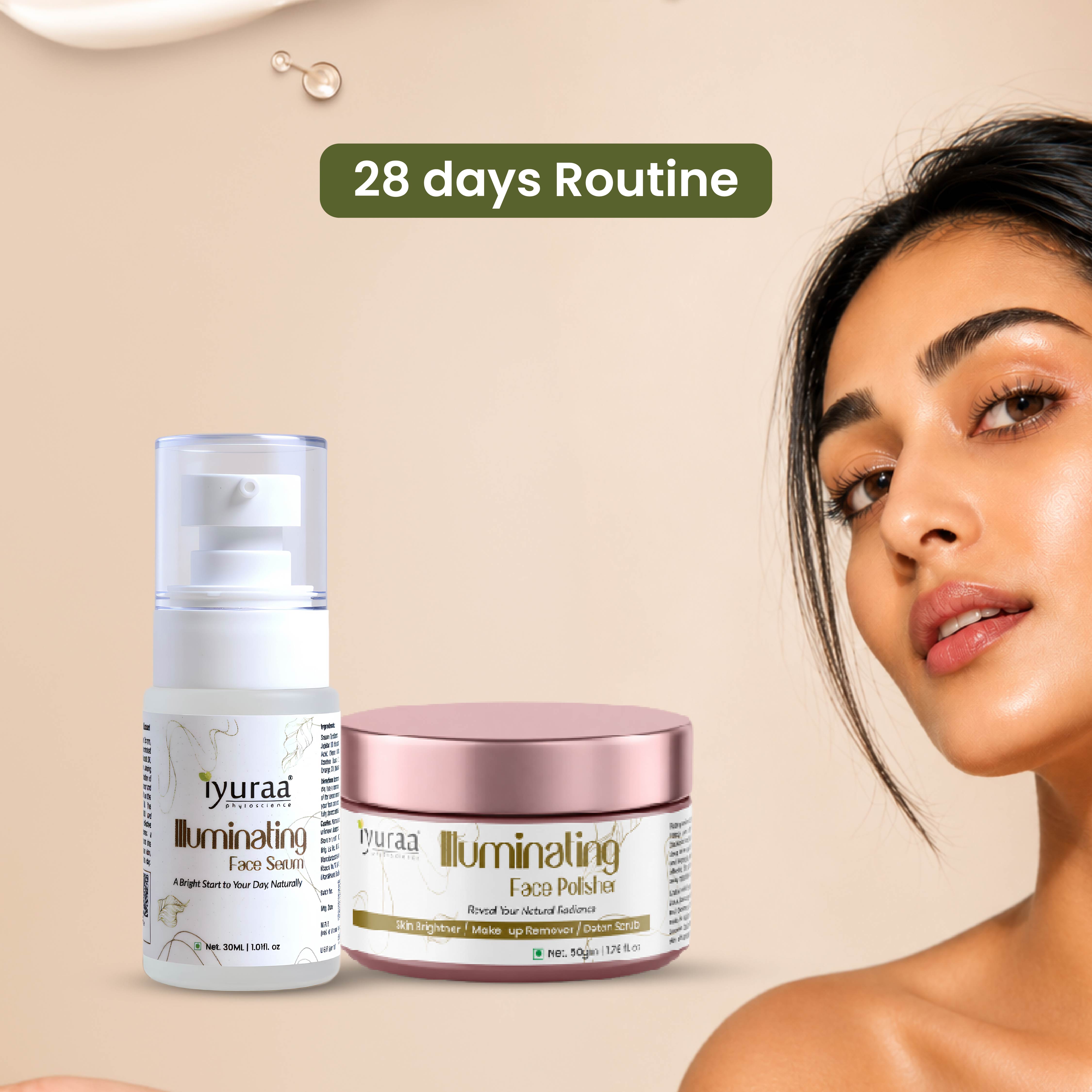 28 Days Radiance Routine – Illuminating Face Serum & Face Polish