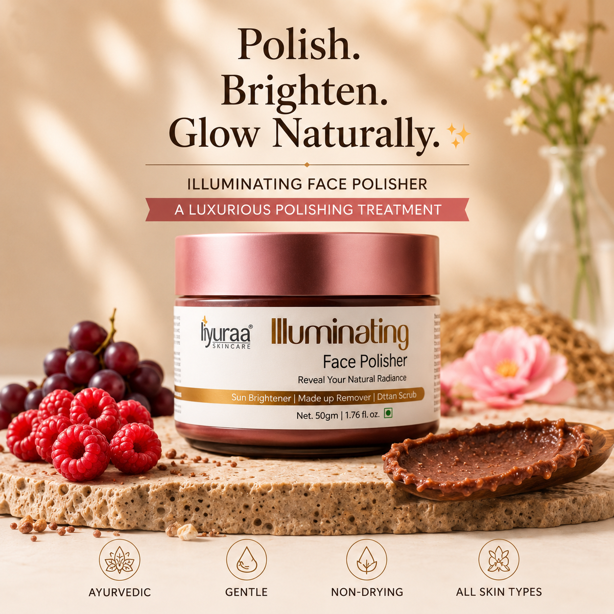 Illuminating Face Polishing Scrub for glowing skin