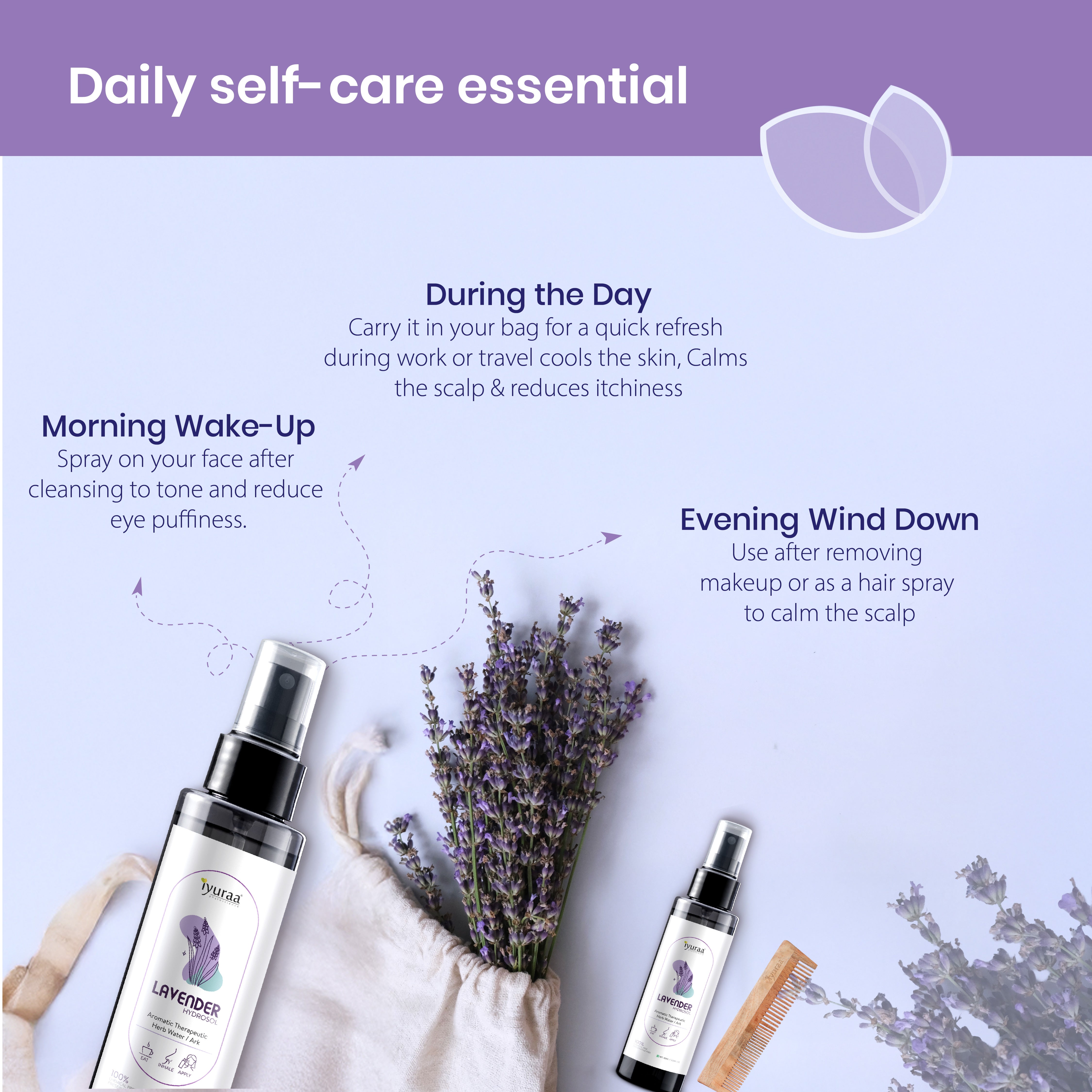 Lavender Hydrosol Natural Soothing Aromatic Elixir