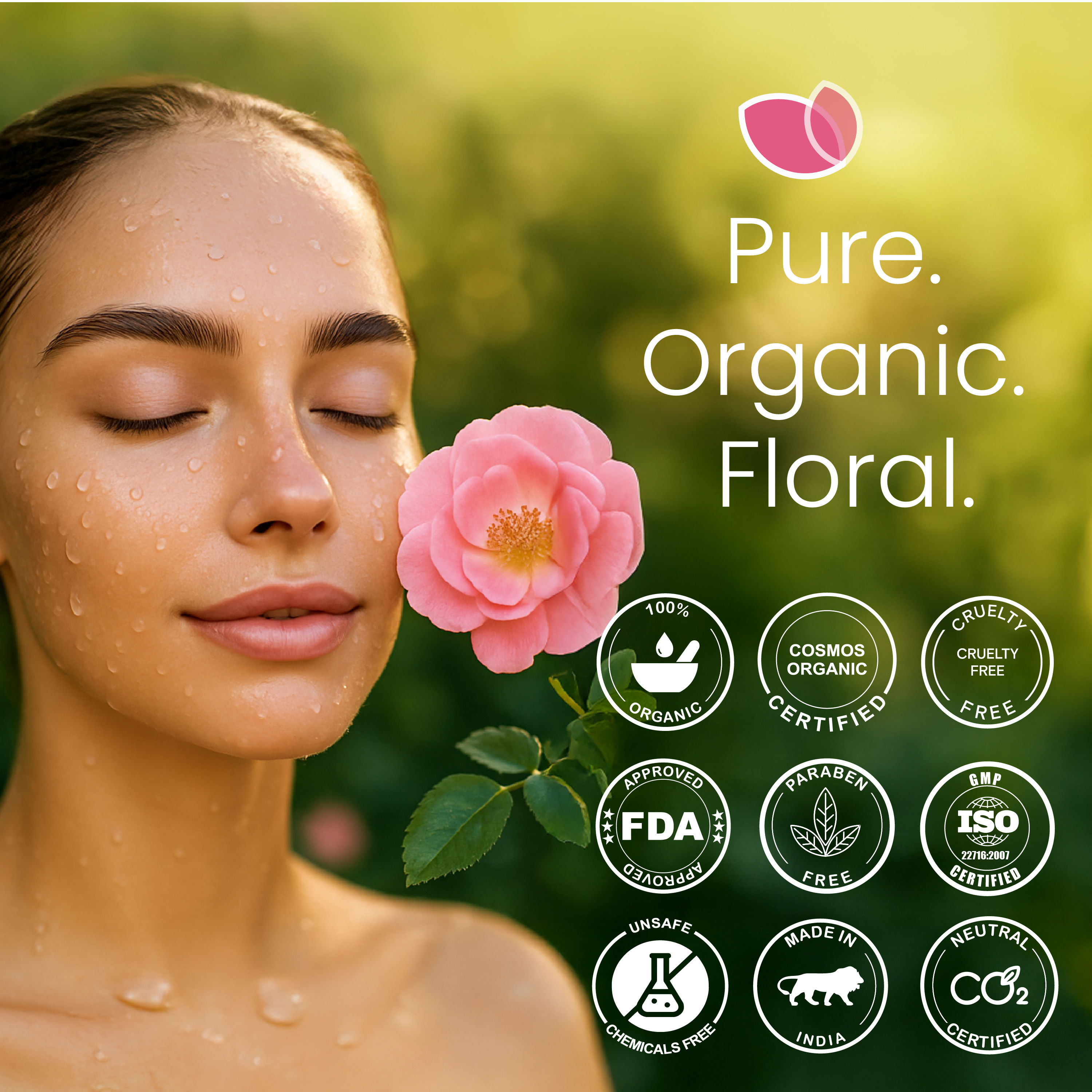 Vegan certification icon for Mini Rose Hydrosol
