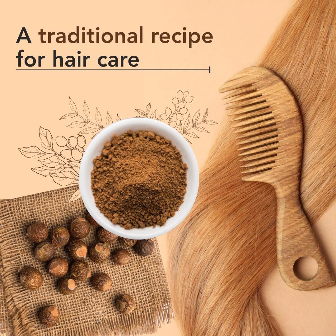 Texture close-up of Reetha Hair Pack paste

